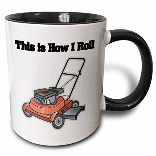 3dRose This Is How I Roll Lawn Mower Two Tone Mug, 11 oz, Black/White 3dRose This Is How I Roll Lawn Mower Two Tone Mug, 11 oz, Black/White