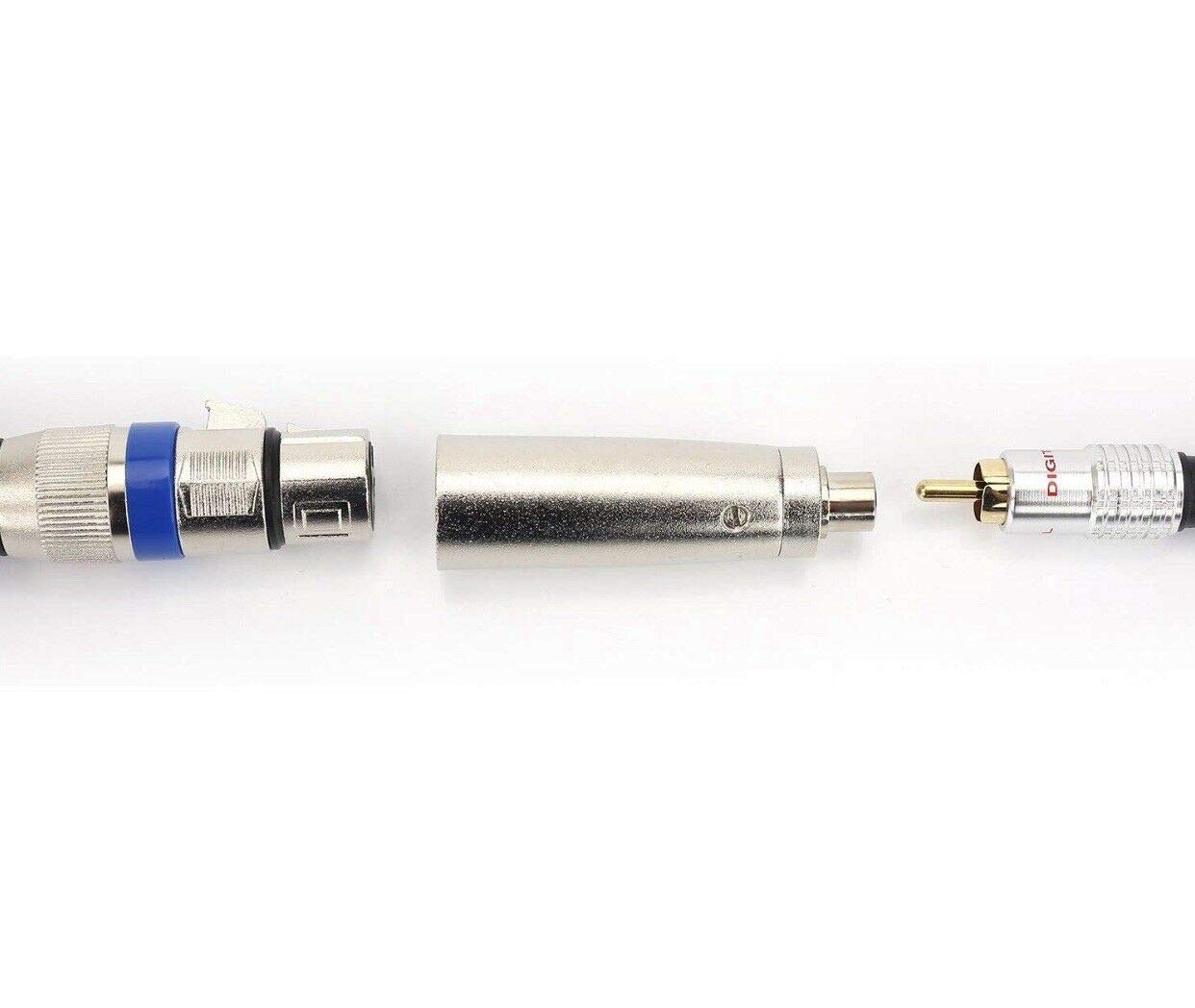 3-pinowy XLR męski na RCA żeński kabel audio kabel mikrofon mikrofon DJ PA adapter złącza (10 sztuk)
