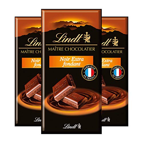  Lindt Tablette de Chocolat Noir Extra Fondant ...