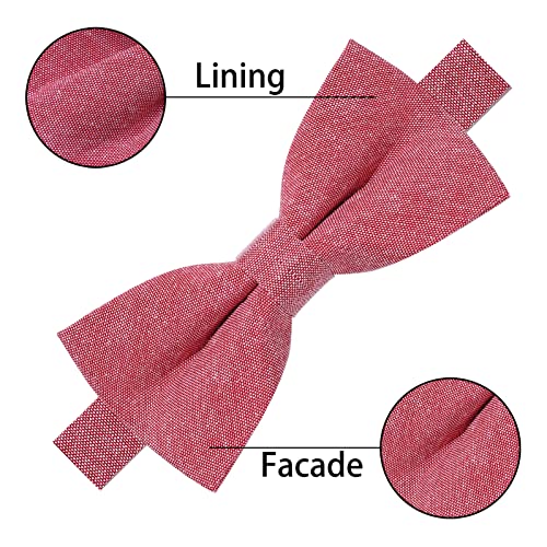 Image of AUSKY 8 PACKS Elegant Adjustable Pre-tied Bow Ties for Men Boys (1&4&5&6&8 Pack for option)