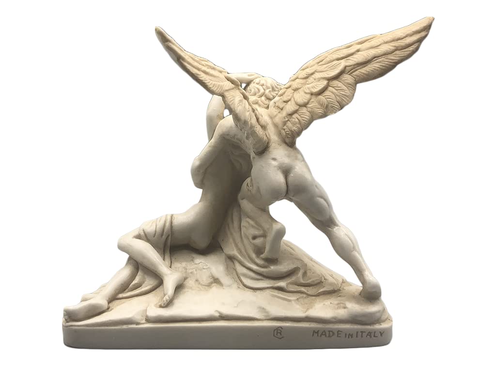 Busto Statua Design: Amore e Psiche (patinata) - Riproduzione busto, scultura in marmo e resina - circa 13 cm, 350 gr. - Prodotto Made in Italy - Idea Regalo Casa