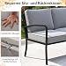 COSTWAY Gartenlounge 3-teilig, Gartenmöbel Set, Outdoor Lounge mit Tisch und Kissen, Terrassenmöbel, Sitzgarnitur, Sitzgruppe für Garten, Terrasse, Balkon