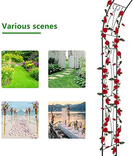 Kintness Garden Arch Steel Arbor Arbour Trellis Archway For Climbing Vines And Plants Elegant Pergola For Garden Lawn Backyard Patio Outdoor #TOP4
