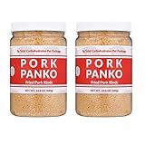 Pork Panko - Pork Rind Crumbs - 12oz Resealable Jar - 2 Pack - Naturally Gluten Free and Carb Free, Keto Friendly, Crispy Topping, Paleo Crab Cakes, Keto Meatloaf, Pork Chop Breading