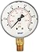 WIKA 8990586 Commercial Pressure Gauge, Dry-Filled, Copper Alloy Wetted Parts, 2-1/2" Dial, 0-100 psi (kPa) Range, +/-3/2/3% Accuracy, 1/4" Male NPT Connection, Bottom Mount