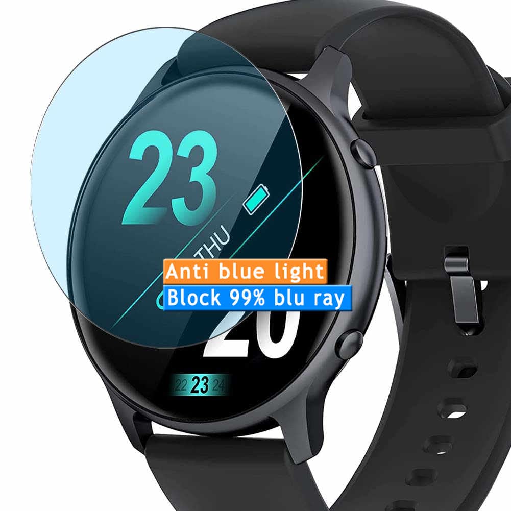 Vaxson3-Pack Anti Blue Light Screen Protector, compatible with Lovtutu LCW01-B92 1.28" Smartwatch smart watch, TPU Guard Film Protectors Sticker [NOT Tempered Glass] New