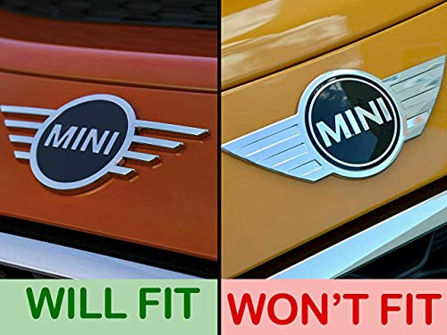 Image of Front & Rear Glossy Black Emblem Badge Cover Compatible with 2019-up Clubman F54
