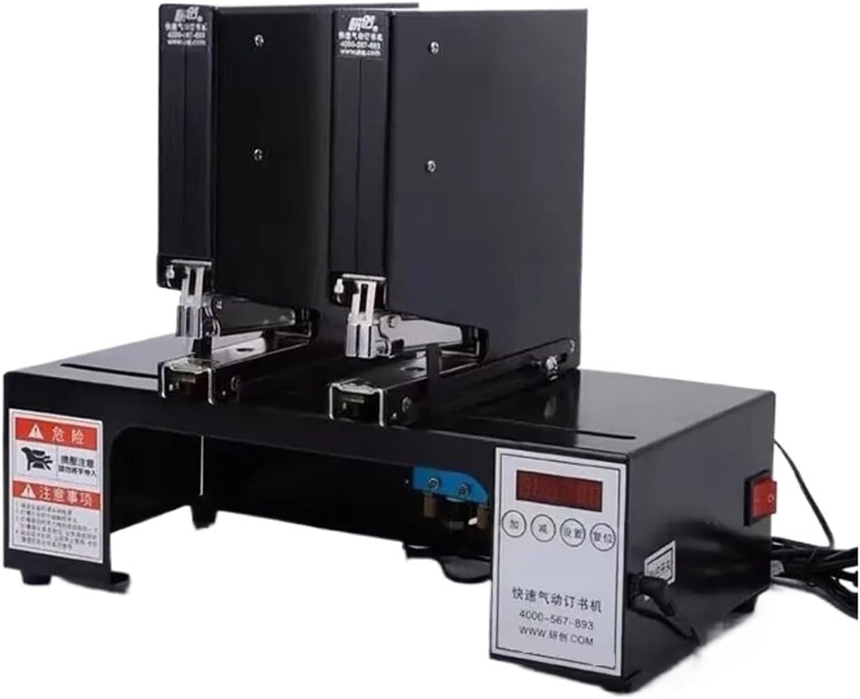 高精度 ダブルヘッド自動電動ホッチキス空気圧製本機 180回/分 広く適用可能