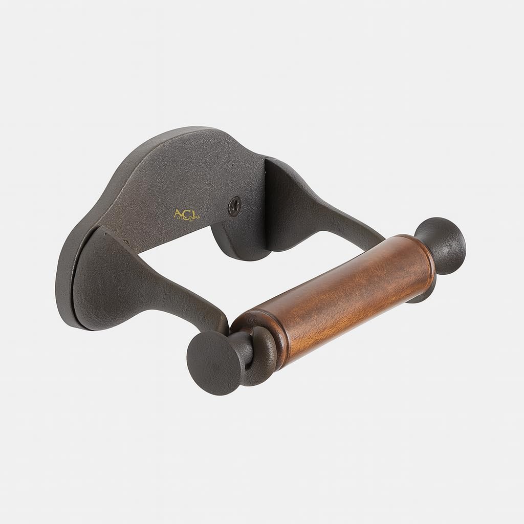 Assorted Collections Toilet Roll Holder Wall Mounted – Cast Iron Toilet Paper Holder for Bathroom - Novelty Toilet Roll Holder with Included Hardware (Plain Antique)