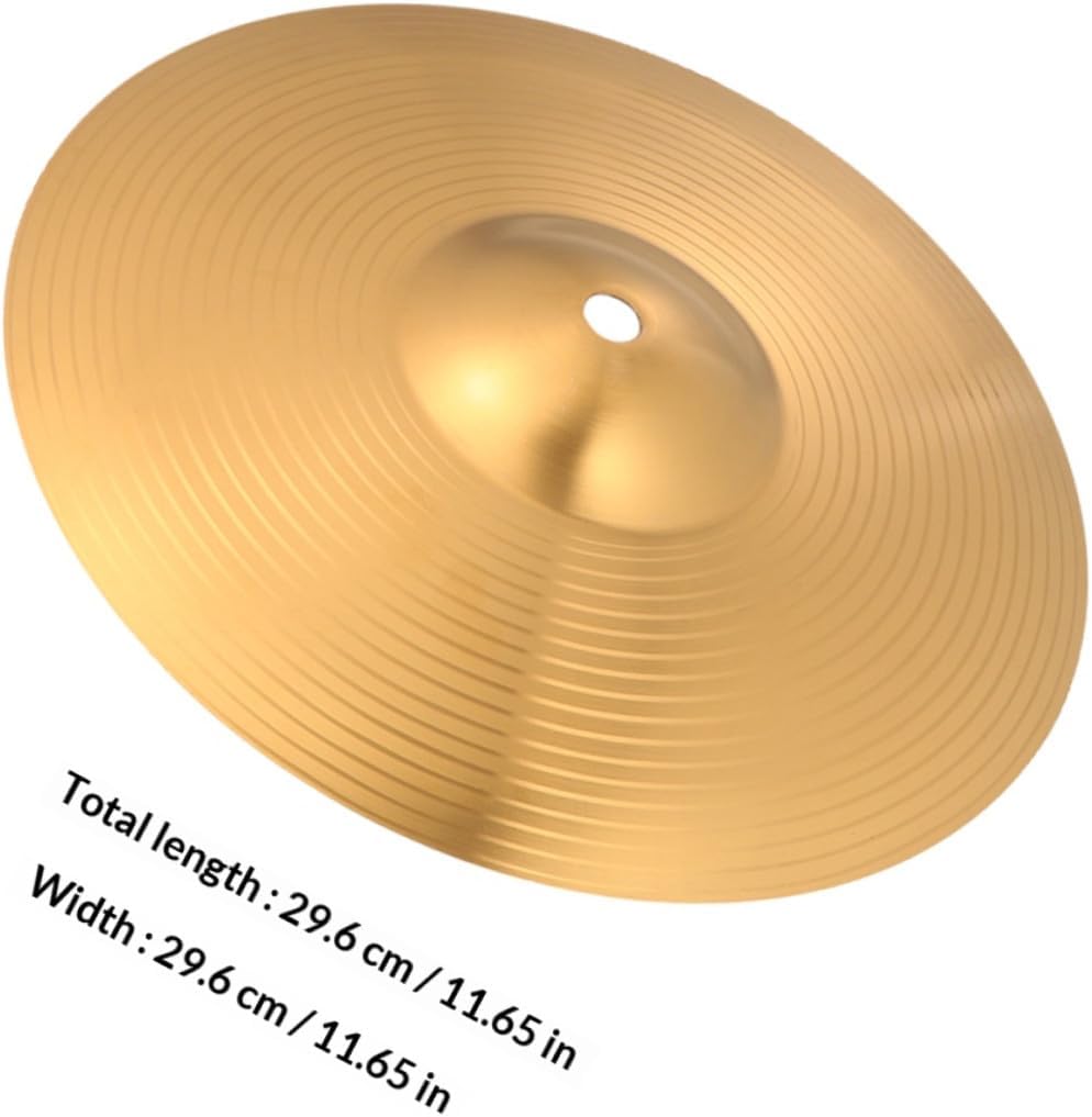 Toddmomy 12-inch Hi-hat Cymbal Metal Drum Accessory for Drum Kit Percussion Instrument Part Compatible with Jazz Sets and Hi-hat Components