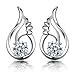 Produktbild Fablcrew  Elegante Silberohrringe mit Engelsflügeln für Frauen, Silber, weiß, 13 * 7 * 3 mm
