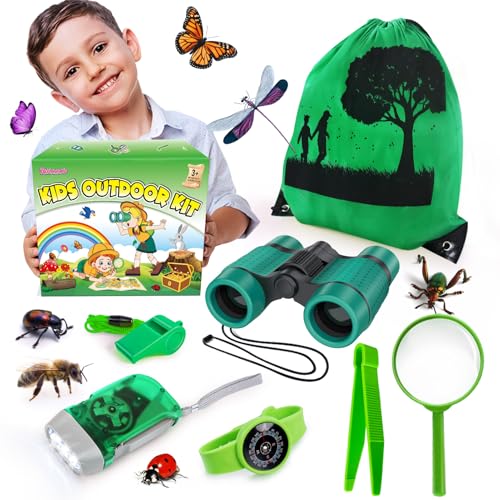 YOPINSAND Kids Explorer Kit & Bug Catcher Kit, Camping Gear for Kids, Outdoor Exploration Set with Backpack & Binoculars, Ideal Outdoor Adventure Toys...