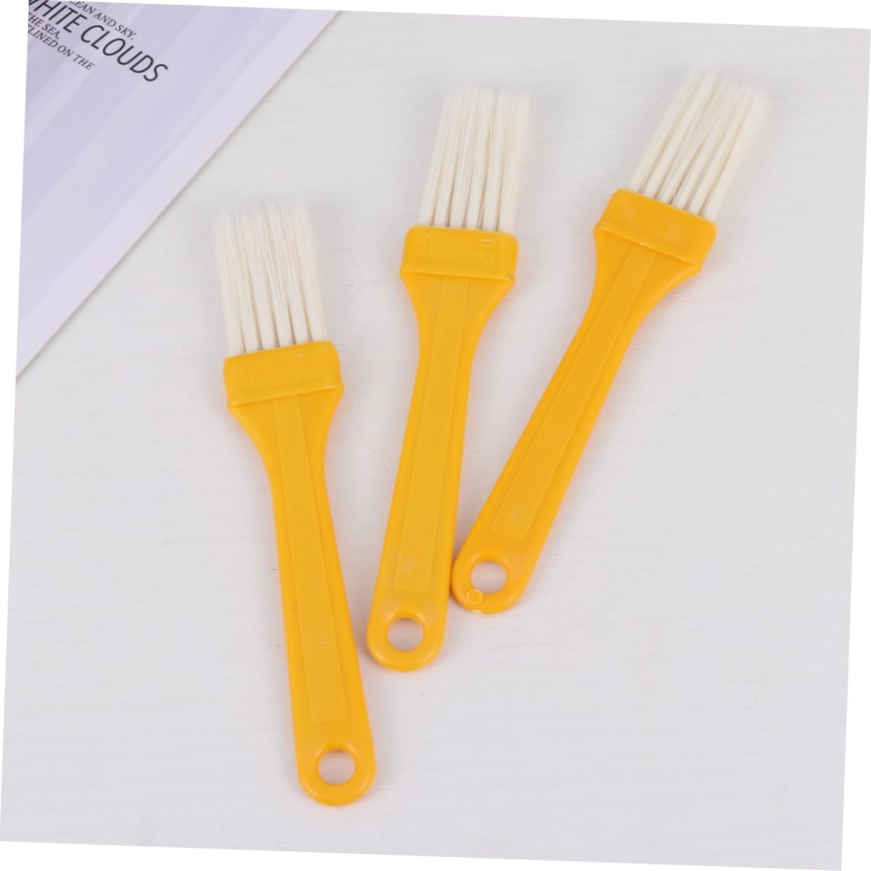 Zerodeko 60pcs Grill Cleaner Bbq Brush Baster Oil Brush for Cooking Plastic Basting Tool Scratch Ergonomic Handle