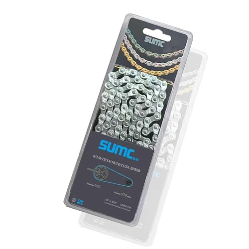 Cadena de bicicleta, cadena de bicicleta de alta resistencia a la tracción para bicicleta de carretera/MTB 6/7/8 velocidades - hebilla rápida - 116