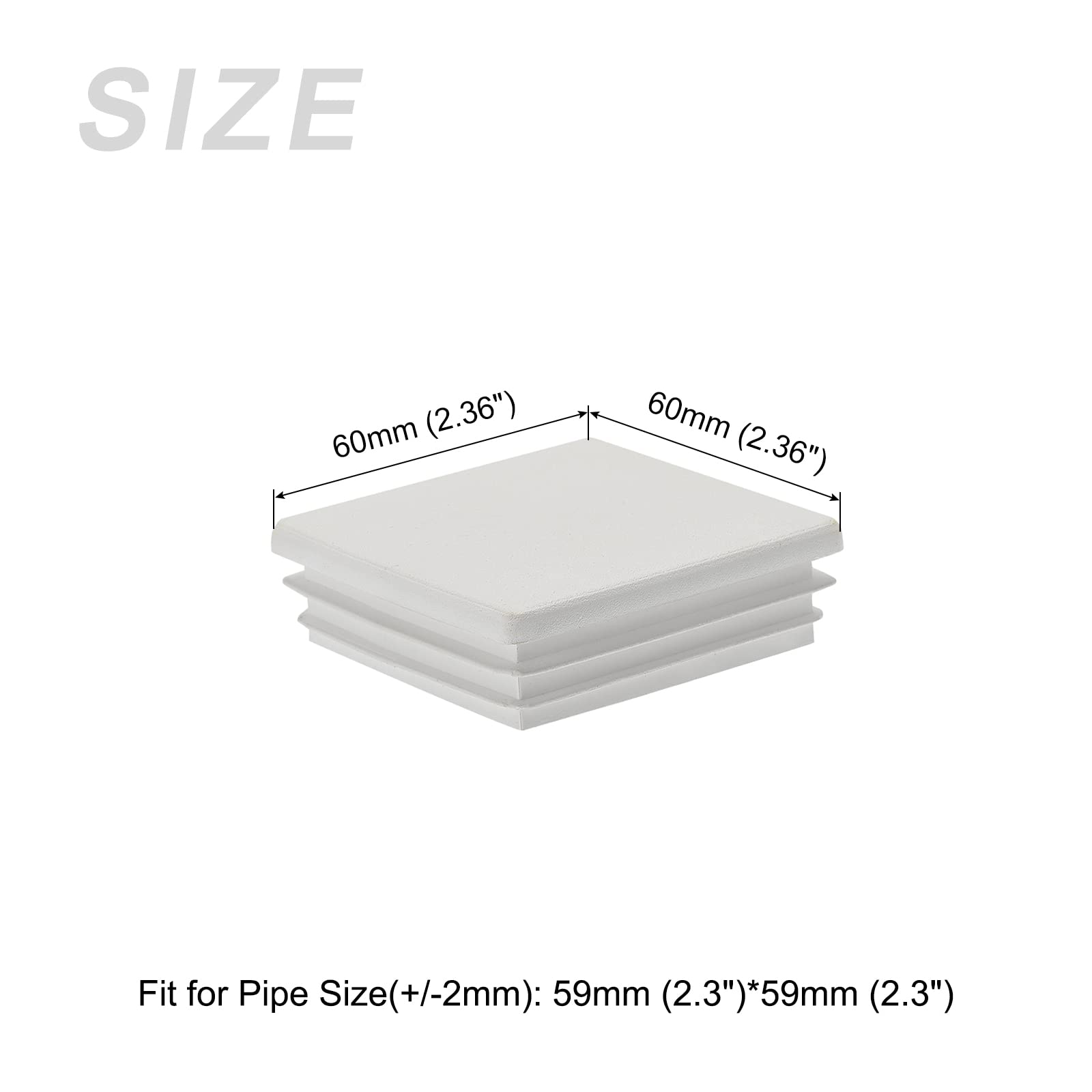 METALLIXITY Square Post End Caps (2.36