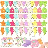 NICEVINYL - Parches autoadhesivos de felpilla para bolsos femeninos: 57 piezas multicolor,