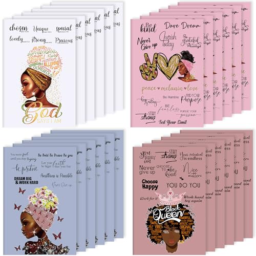 Mini journal de motivation Spakon pour l'école et le bureau : lot de 24 carnets