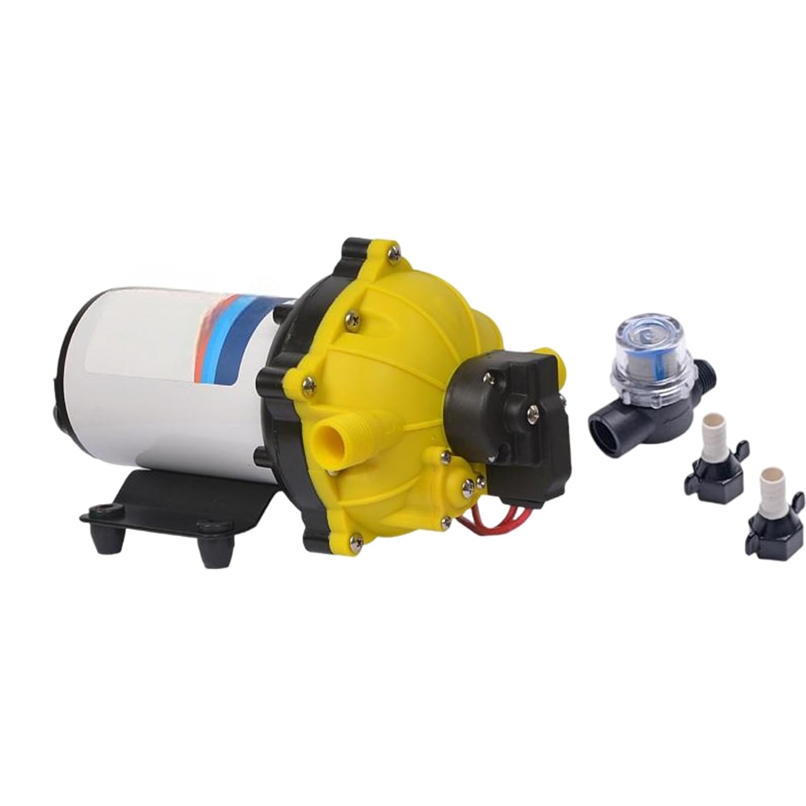 Pompa autoadescante elettrica compatta 12V DC a spruzzo portatile ad alta pressione for autolavaggio risciacquo pompa a membrana for drenaggio yacht per Petrolio, Diesel, Petrolio(24V)