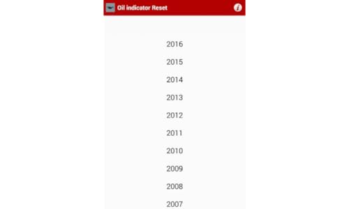 Oil indicator Reset