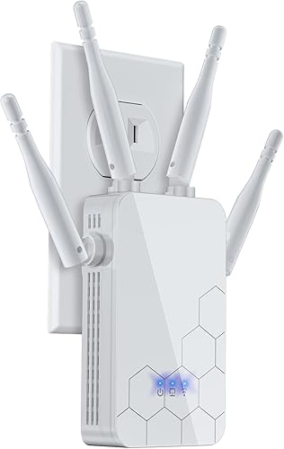 Extensor WiFi 2025 Amplificador de Internet, amplificador de enrutadores inalámbricos, Wi-Fi de malla 80% más rápido  Más amplio que nunca, admite