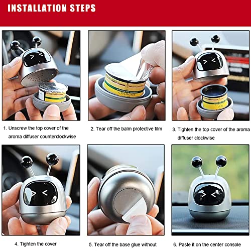 Aromatherapy Robot Car Diffuser Air Freshener - Enjoy The Benefits Of Aromatherapy On The Go, With Our Refillable And Scented Car Perfume #TOP4