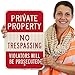 SmartSign Private Property No Trespassing Sign, Violators Prosecuted Sign, 12 x 18 Inches 3M High Intensity Grade Reflective Aluminum, USA Made
