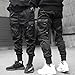 Ambcol Mens Joggers Pants Long Multi-Pockets Fashion Casual Active Outdoor Jogging Pant with Drawstring Black-11 Medium