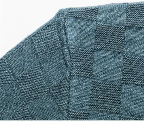 Men's Winter Knit Pullover - Crew Neck Designer Slim Fit Plaid Casual Jumper4