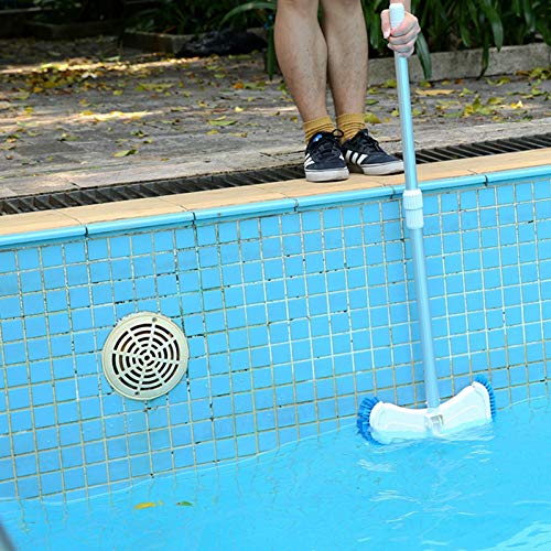 Cabeça de aspiração portátil com escovas laterais Piscina Cabeça de sucção curva acessor de limpeza