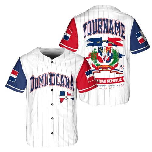 Custom Dominican Republic Baseball Jersey Team Name Republic Dominicana Baseball