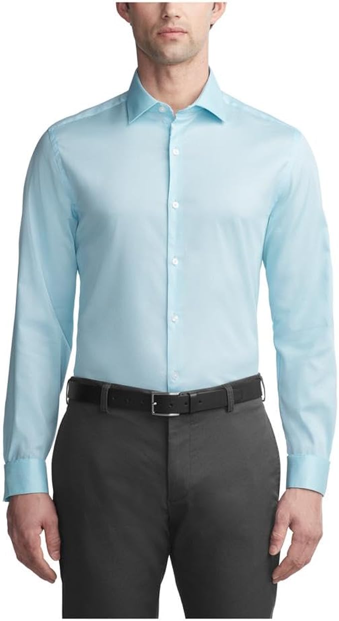 Van Heusen Men's Dress Shirt Slim Fit Stain Shield Stretch