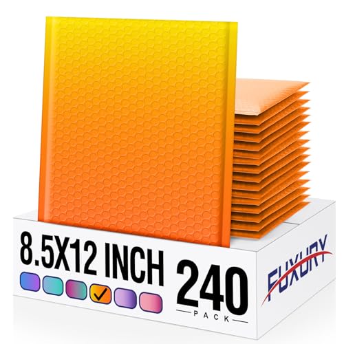 Image of Fuxury Bubble Mailers 8.5x12 inch 240 Pack Padded Envelopes Usable Size 8.5x11 inch