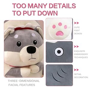 Soft Shark Corgi Dog Plush Toy Cute Shiba Inu Shark Plushie Hugging Doll Plush Pillow Sharkdog Stuffed Animal for Girls and Boys 177inch45cm  Cucciolini Doodles Soft shark corgi dog plush toy cute shiba inu shark plushie hugging doll plush pillow sharkdog stuffed animal for girls and boys 17 7inch45cm   cucciolini doodles