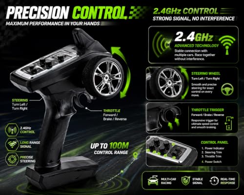 Image of 1:18 Scale 4WD RC Monster Truck 40KM /H Brushless Off Road Car (Multicolor)