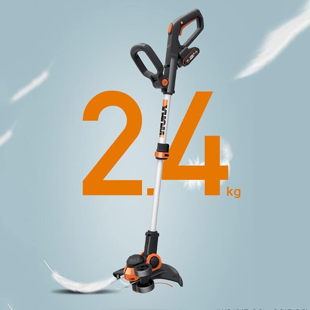 review Lawn Mowers & Tractors Electric Lawn Mower Handheld Portable Rechargeable Weeding Machine Multifunctional Household Small Lawn Trimmer Orchard Garden Trimmer ( Color : Orange , Size : Battery2 )