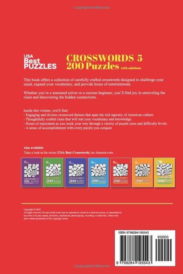 USA Best Crosswords 5: 200 Puzzles Easy to Medium for Adults with solutions - Image 2