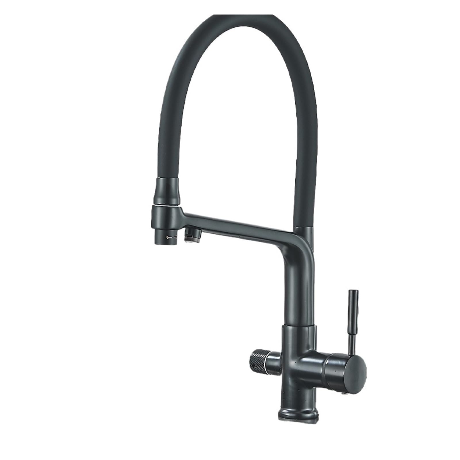 Purified Water Kitchen Faucet SUS 304 Stainless Steel Dual Spout Pure Drinking Water Mixer Tap Rotation Water Purification Taps(Chrome B)