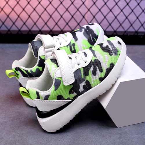Walking Sneakers for Boys Girls Hook and Loop Mesh Breathable Anti-Slip Running Shoes Little Big Kids3