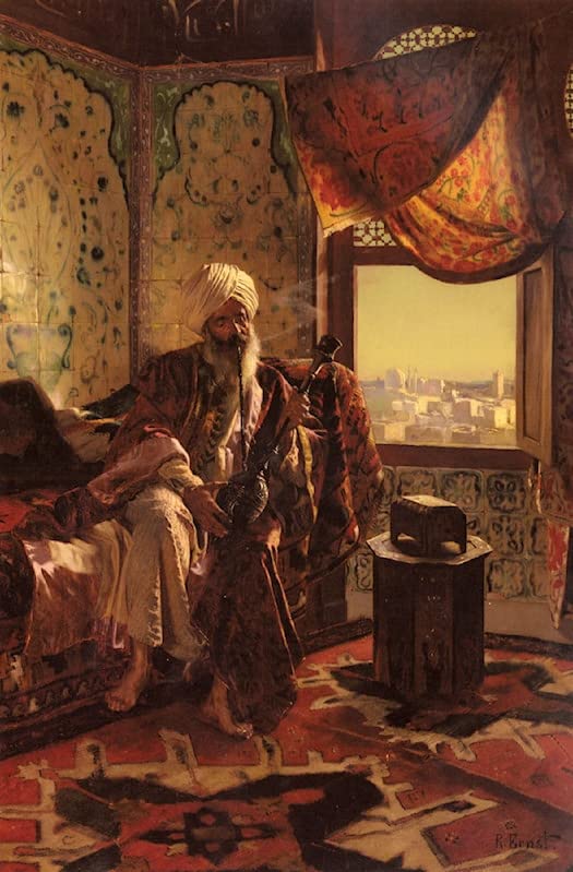 Affiches et gravures Fumer le narguilé Rudolf Ernst pour salon moderne