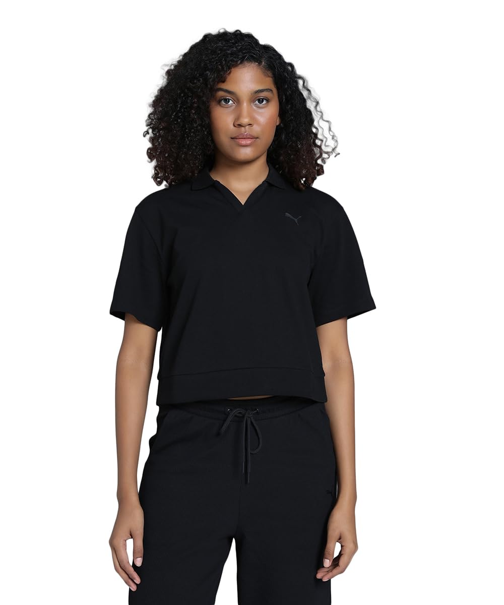 puma Women's Cotton Solid Relaxed Fit Polo Shirt-picture-38
