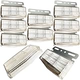 Discover Winds 次世代型 ４面発光マーカーランプ スタイリッシュ 超高輝度LED 42基搭載 24V 防水 防塵 IP68 耐衝撃 耐振動設計 トラックマーカー サイドマーカー 10個セット (ブルー)