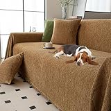 Genérico Protector De Sofa,Funda Asiento Sofa 1/2/3/4 Plazas,Universal Colcha Sofas Anti Gatos,Sofas Cover Extragrande con Cobertura Total(Khaki,180x280cm)