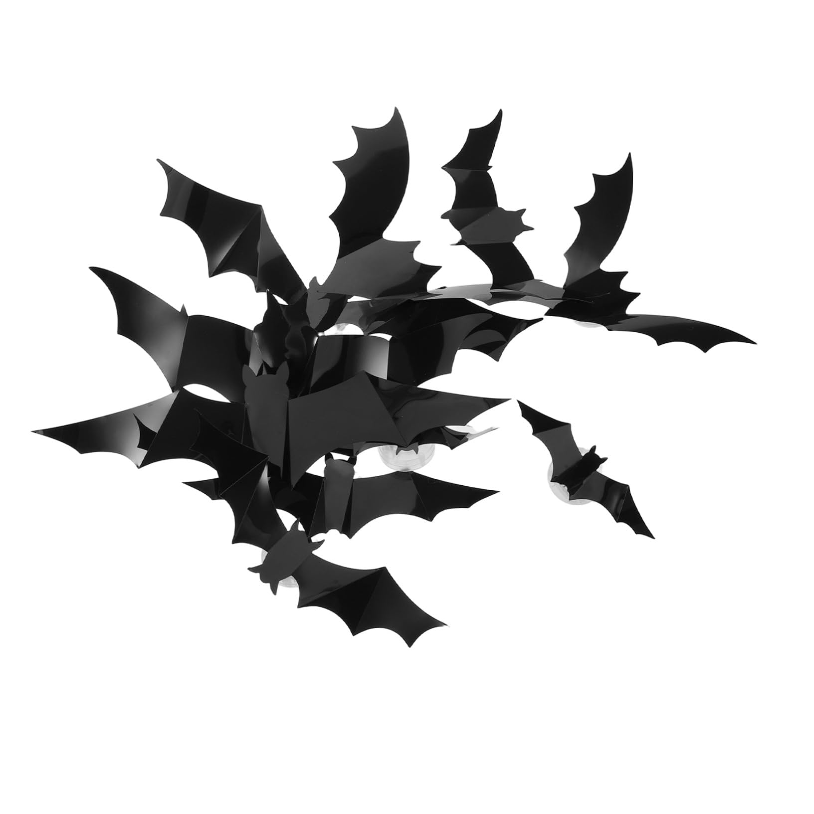 Décoration murale à LED Halloween avec 24 stickers brillants pour fête