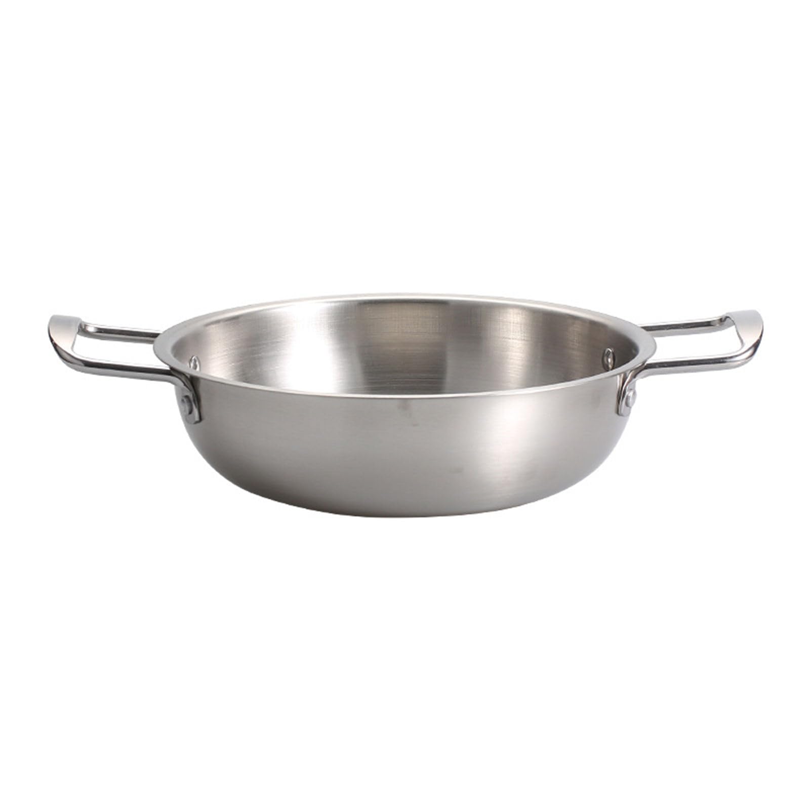 MICFENY Efficient Heat Conducting Wok Stainless Steel Wok Stir Fry Pans for Induction and Oven Cooking with Nonstick Front