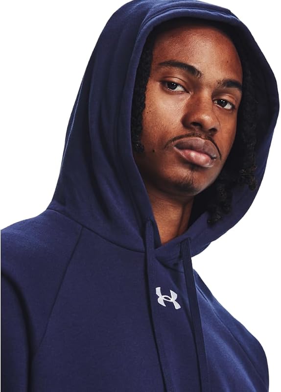 Under Armour Men's Rival Fleece Hoodie, 410 NAVY, LG image 4