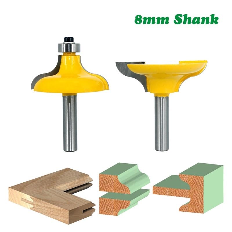 2 Pz. 8mm Gambo Porta Ingresso Tenone Lungo Punta for Router Lavorazione del Legno for for Utensile for La