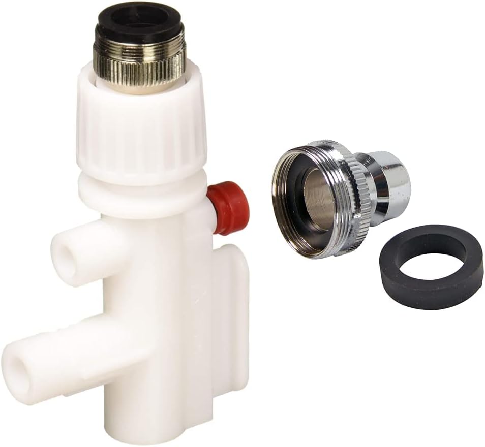 Frigidaire 5304483509 Adapter + Danco 36108E Portable Dishwasher Faucet Snap Nipple Aerator