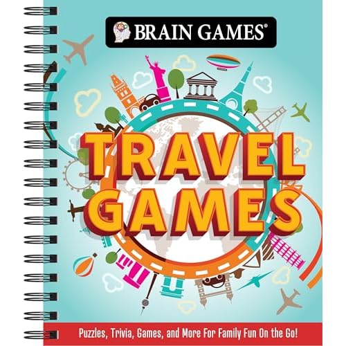 Brain Games – Travel Games: Puzzles, Trivia, Games, and More For Family Fun On the Go! Spiral-bound – April 29, 2024