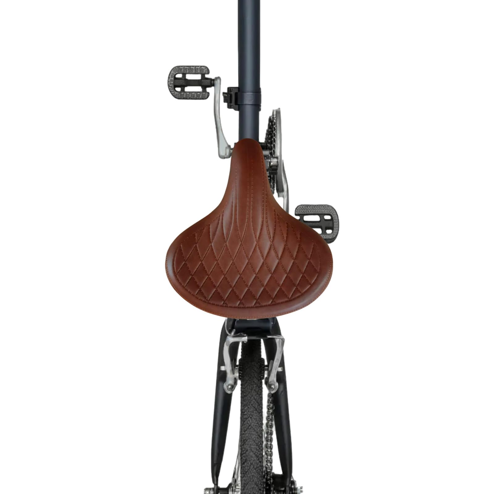Siodełko rowerowe bardzo szerokie, ergonomiczne, do rowerów miejskich MTB | Obicie PU z grubą pianką, amortyzuje wstrząsy, pasuje do rowerów miejskich, trekkingowych Cruiser