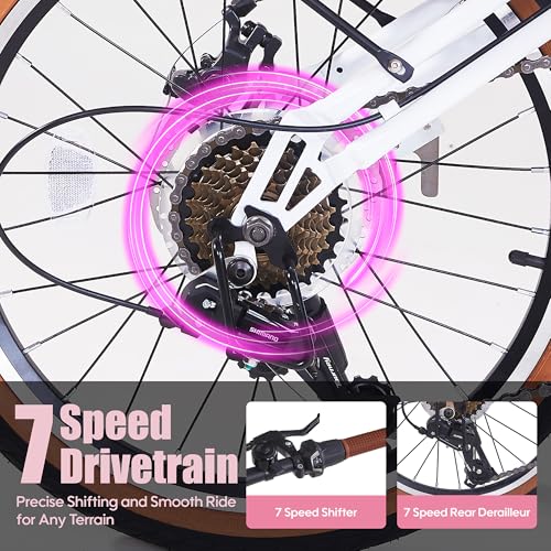 20 Inch Folding Bike for Adults, 7-Speed Foldable Bike for